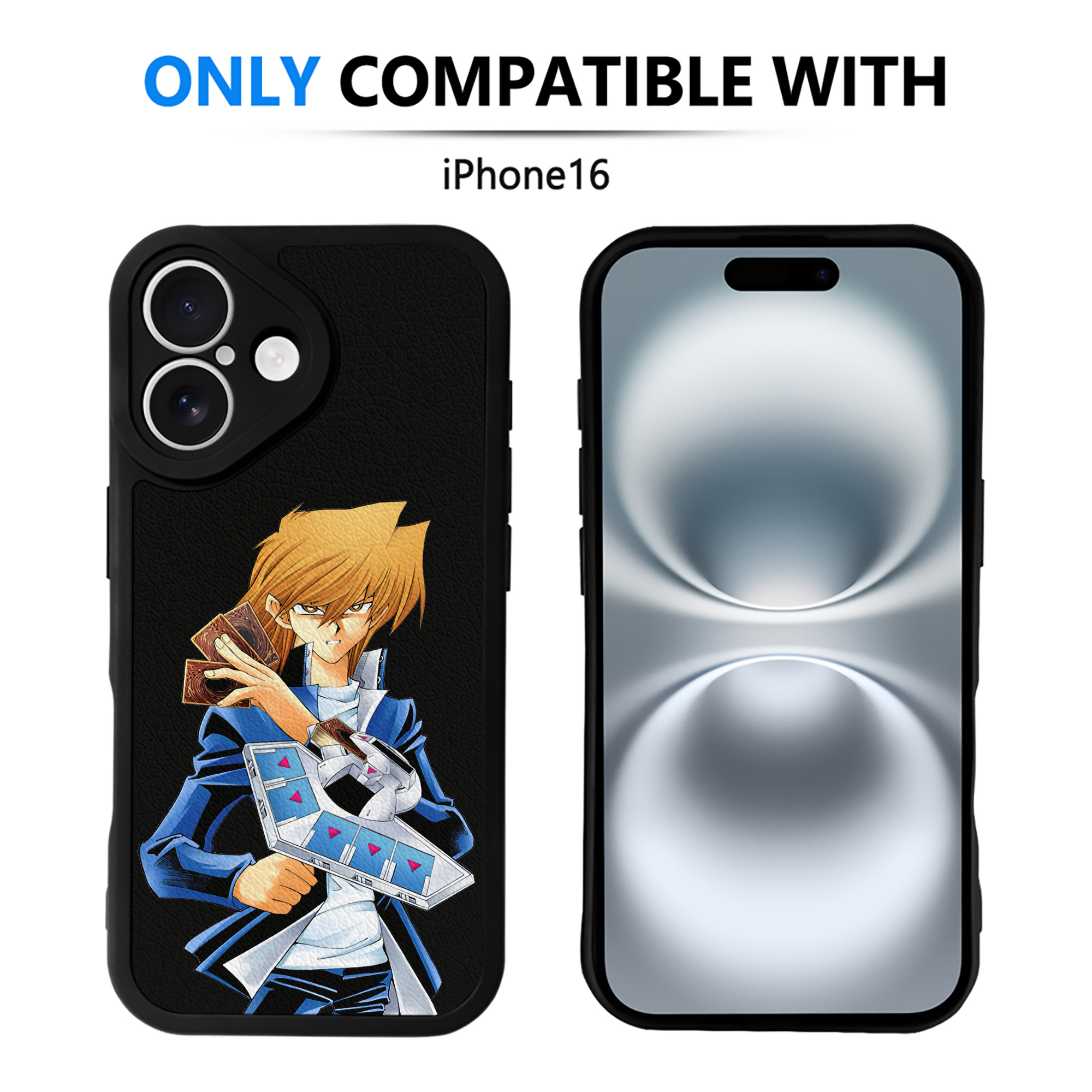 遊☆戯☆王 Yu-Gi-Oh! 【iPhone 16シリーズ対応】シリコンスマホケース（レザー調） 材質：シリコン